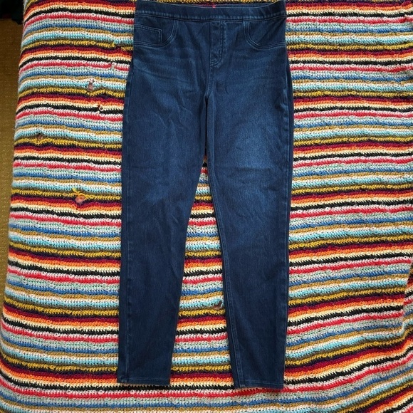 Spanx Jean-ish Ankle Leggings Dark Wash size large - Picture 6 of 8